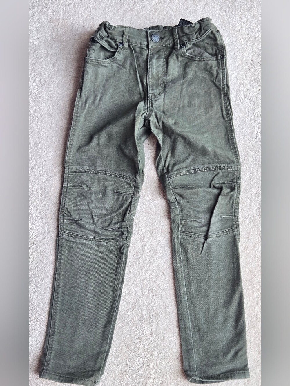 H&M Boys Olive Green Stretch Cargo Pants